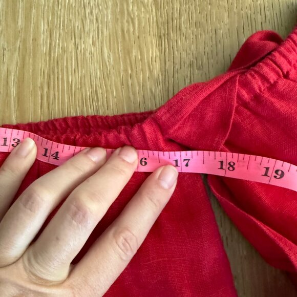 Reformation Carlita Red Off the Shoulder Tie Dress Size Large - Picture 5 of 9